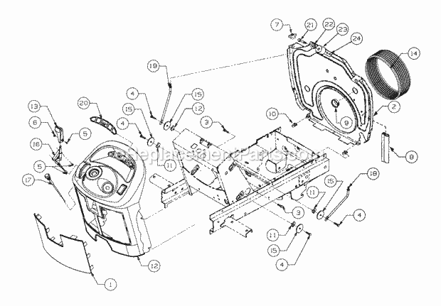 Bulkhead, Dash Panel And Engine Controls Diagram and Parts List for 2146 13A-224F100 Cub Cadet Lawn Tractor